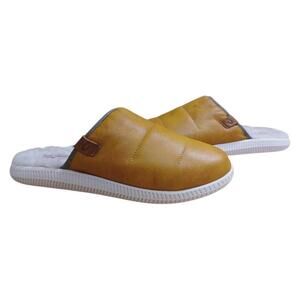 OluKai Mua Ili Mens 12 Leather Shearling Lined Mules Slippers Shoes Sandals NEW!